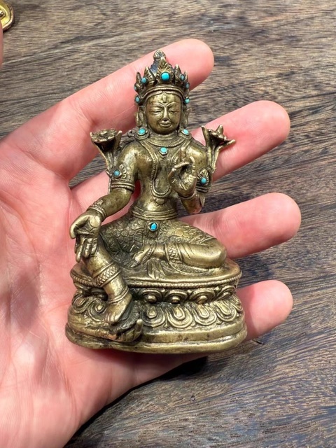 古玩銅器度母真品鑒賞圖