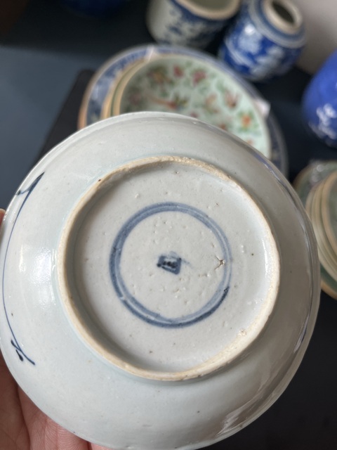 古玩陶瓷青花花鳥紋盤拍賣,當前價格880元