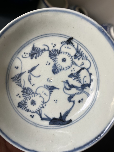 古玩陶瓷青花花鳥紋盤拍賣,當前價格880元