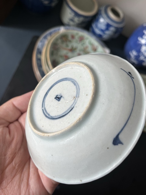 古玩陶瓷青花花鳥紋盤拍賣,當前價格880元