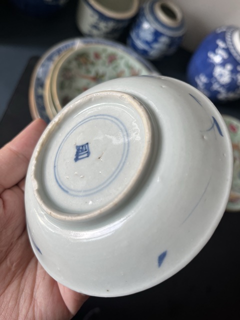 古玩陶瓷青花花鳥紋盤拍賣,當前價格880元