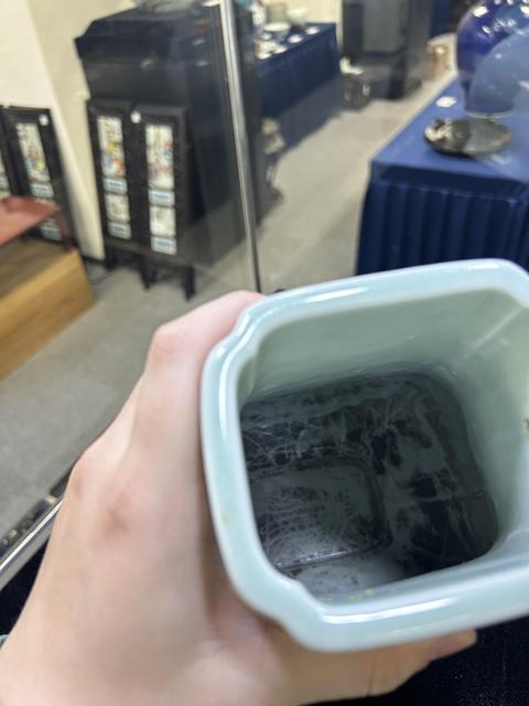 古玩陶瓷冬青釉貫耳瓶真品鑒賞圖