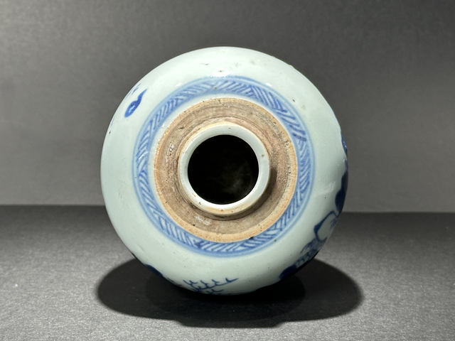 古玩陶瓷清乾隆·青花山水人物紋罐真品鑒賞圖