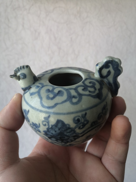 古玩陶瓷明?正德雞首壺型水盂拍賣,當前價格8000元