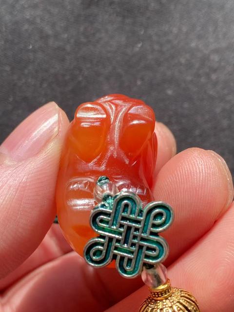 古玩玉器（虧本放漏）清末民初紅瑪瑙雕“瑞獸”拍賣，當前價格350元