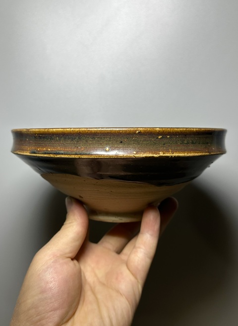 古玩陶瓷金元,磁州窯體細胞大碗拍賣,當前價格1200元