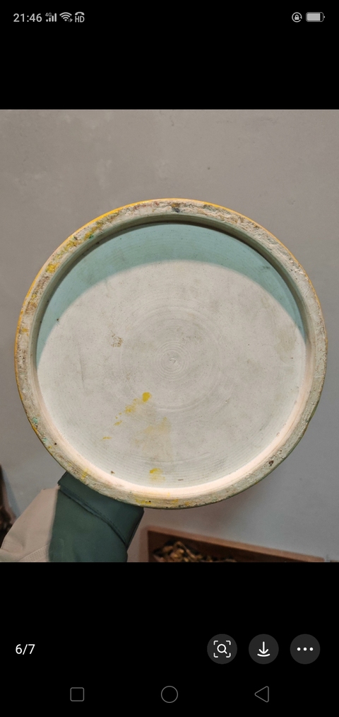 古玩陶瓷素三彩雕刻龍鳳紋筆筒拍賣，當前價格1268元