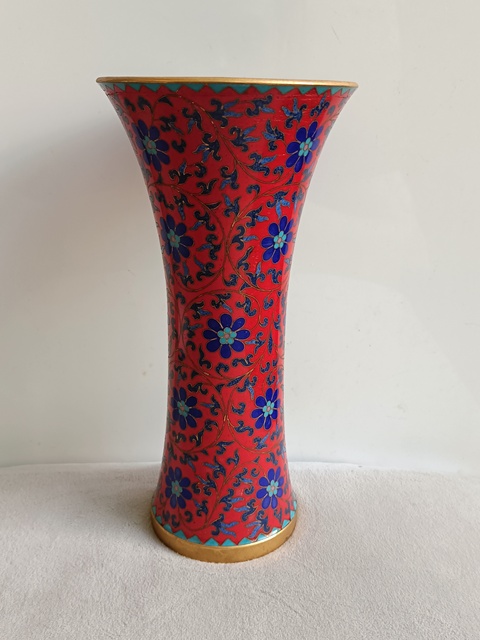 古玩雜項(xiàng)景泰藍(lán)花弧拍賣，當(dāng)前價(jià)格420元