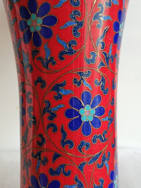 古玩雜項(xiàng)景泰藍(lán)花弧拍賣，當(dāng)前價(jià)格420元