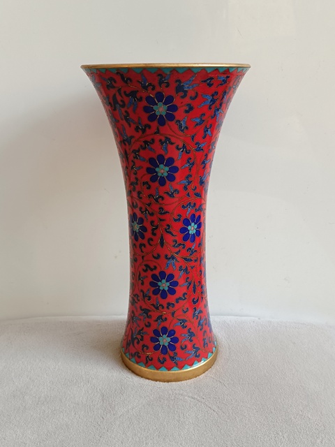 古玩雜項(xiàng)景泰藍(lán)花弧拍賣，當(dāng)前價(jià)格420元