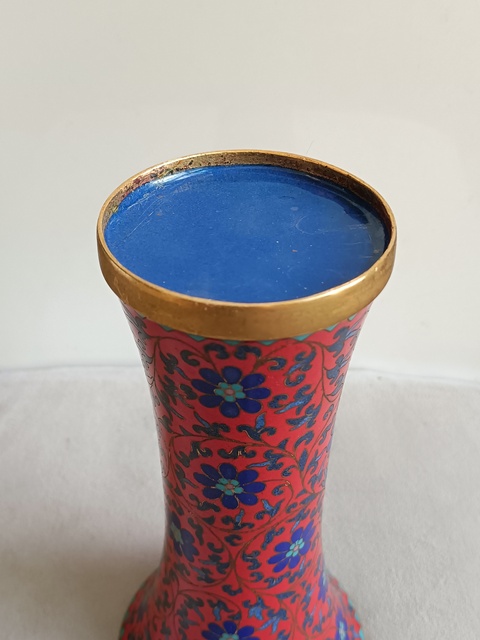 古玩雜項(xiàng)景泰藍(lán)花弧拍賣，當(dāng)前價(jià)格420元