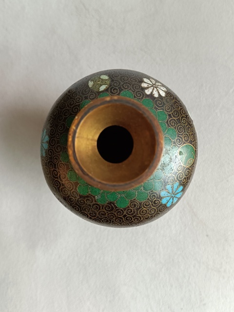 古玩雜項景泰藍銅瓶拍賣,當前價格988元
