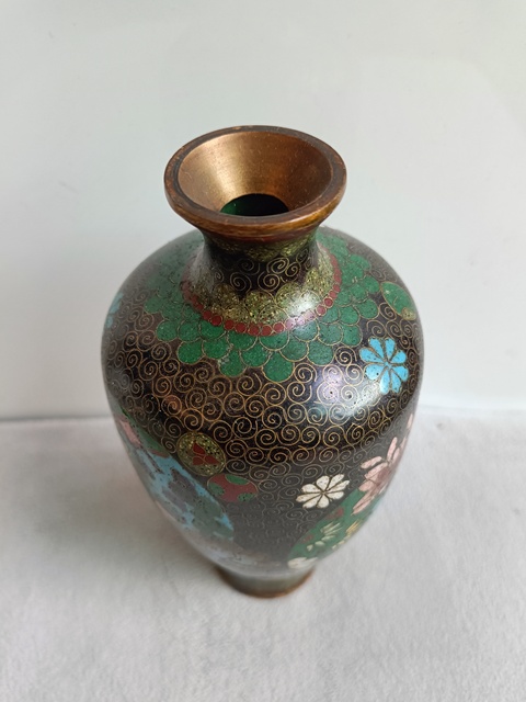 古玩雜項景泰藍銅瓶拍賣,當前價格988元