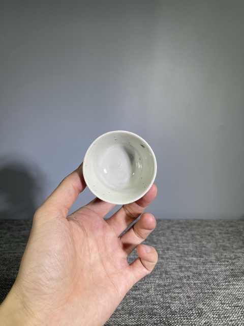 古玩陶瓷清晚期.青花壽字紋杯拍賣，當前價格128元