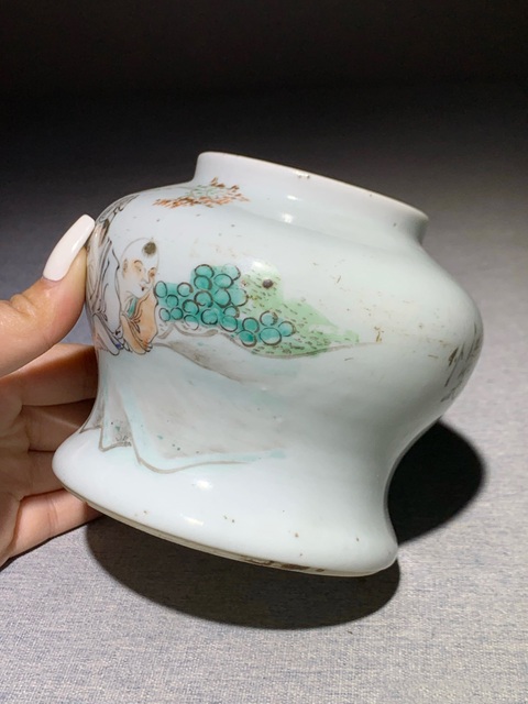 古玩陶瓷民國名家·汪永太淺絳彩人物紋小將軍罐全品,拍賣,當(dāng)前價(jià)格1400元
