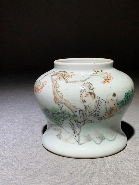 古玩陶瓷民國名家·汪永太淺絳彩人物紋小將軍罐全品,拍賣,當(dāng)前價(jià)格1400元