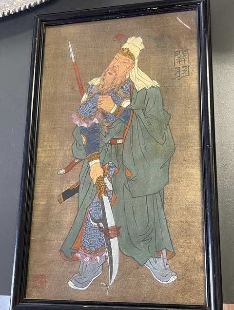 古玩字畫清代關羽畫像拍賣,當前價格1500元