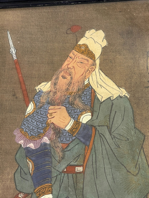 古玩字畫清代關羽畫像拍賣,當前價格1500元