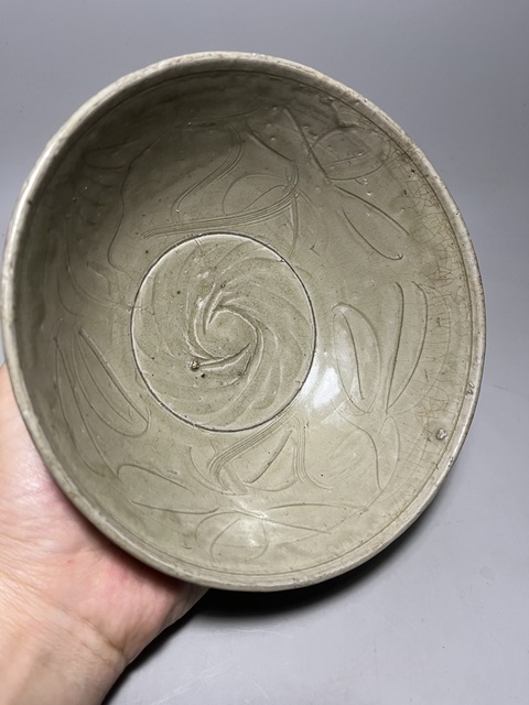 古玩陶瓷北宋金村窯刻花大碗拍賣,當前價格1280元