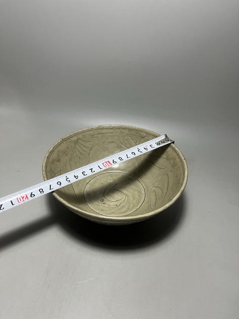 古玩陶瓷北宋金村窯刻花大碗拍賣,當前價格1280元