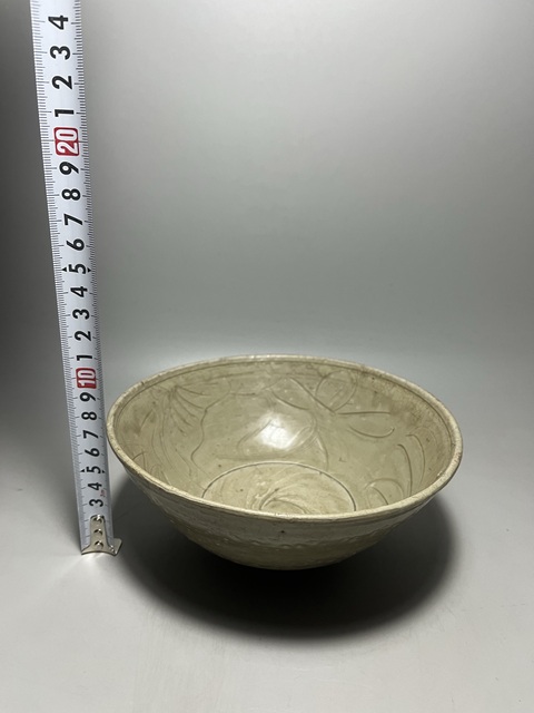 古玩陶瓷北宋金村窯刻花大碗拍賣,當前價格1280元