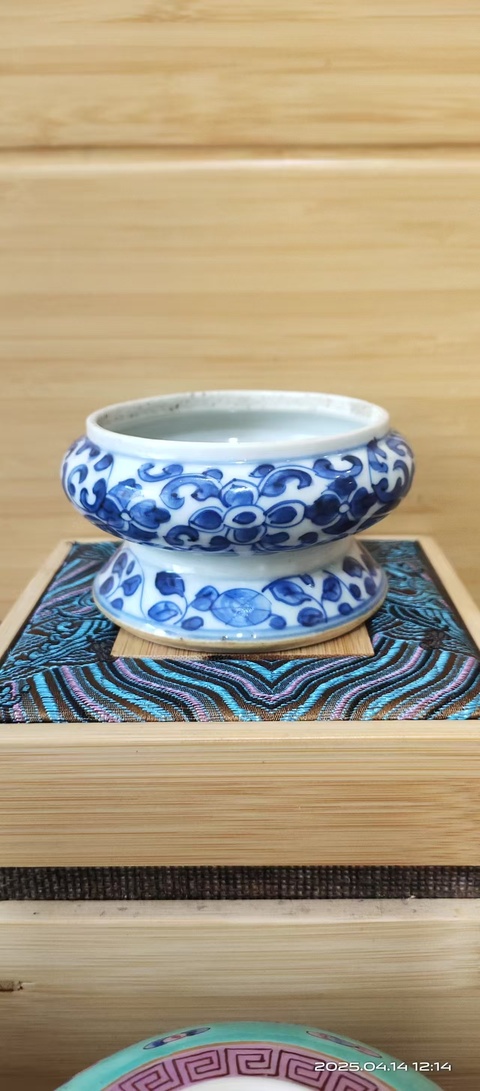 古玩陶瓷清早期青花高足水盂拍賣，當前價格6500元