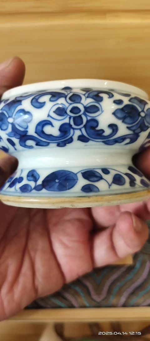 古玩陶瓷清早期青花高足水盂拍賣，當前價格6500元