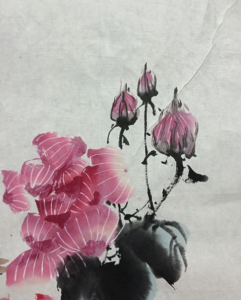 古玩字畫《人民畫報》美編室主任黃鐘駿花鳥拍賣,當前價格1288元