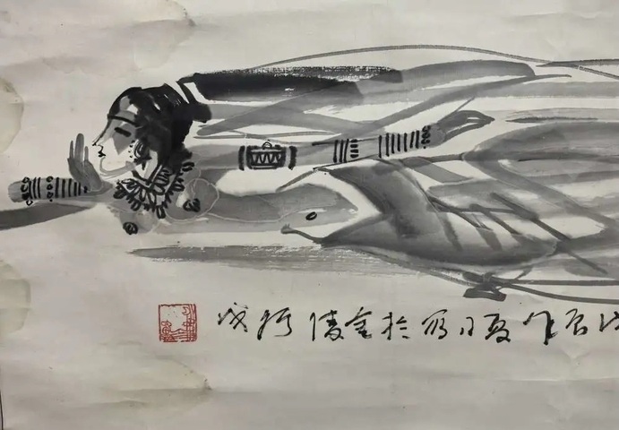 古玩字畫趙緒成《飛天》真品鑒賞圖