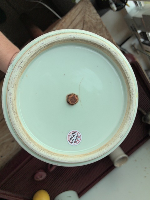 古玩陶瓷粉彩花鳥紋花觚真品鑒賞圖