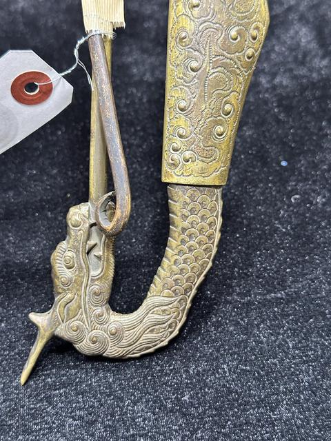 古玩雜項雙龍鎖真品鑒賞圖