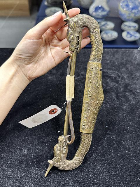 古玩雜項雙龍鎖真品鑒賞圖