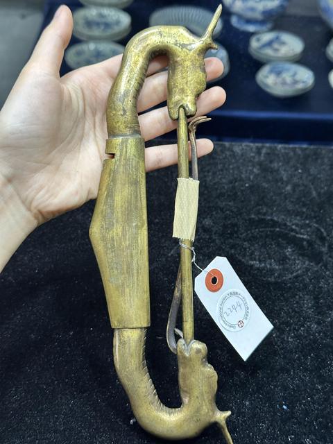古玩雜項雙龍鎖真品鑒賞圖