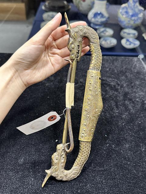 古玩雜項雙龍鎖真品鑒賞圖