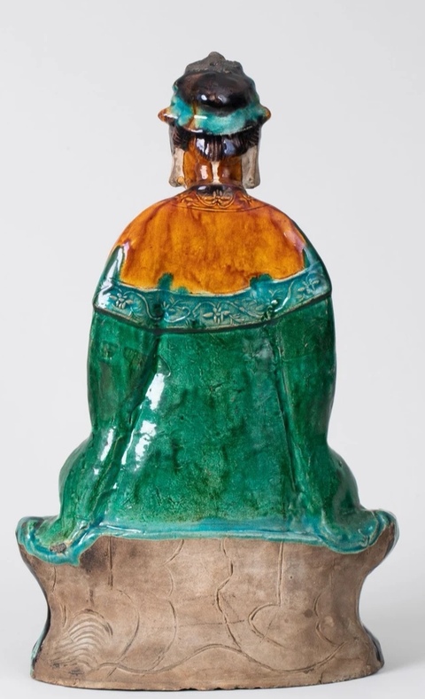 古玩陶瓷琺華彩觀音造像真品鑒賞圖