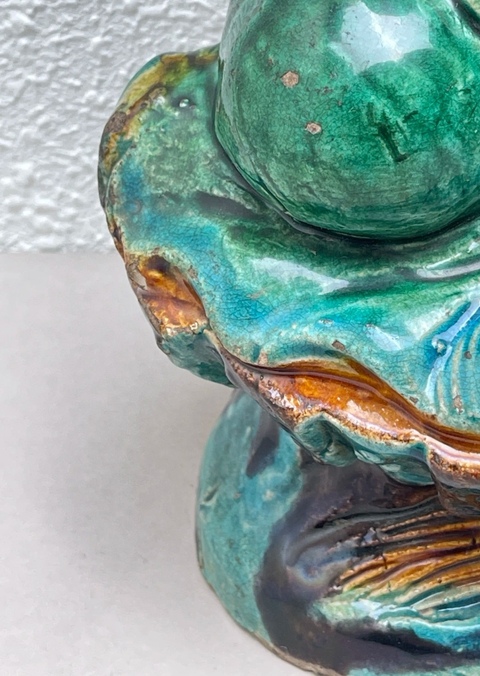 古玩陶瓷琺華彩觀音造像真品鑒賞圖