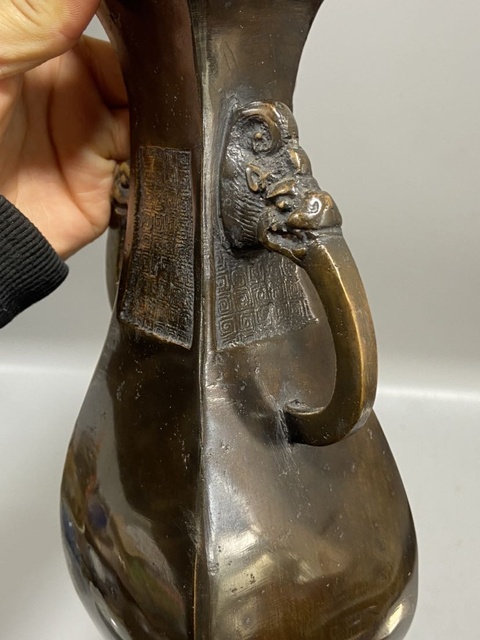 古玩銅器銅瓶真品鑒賞圖