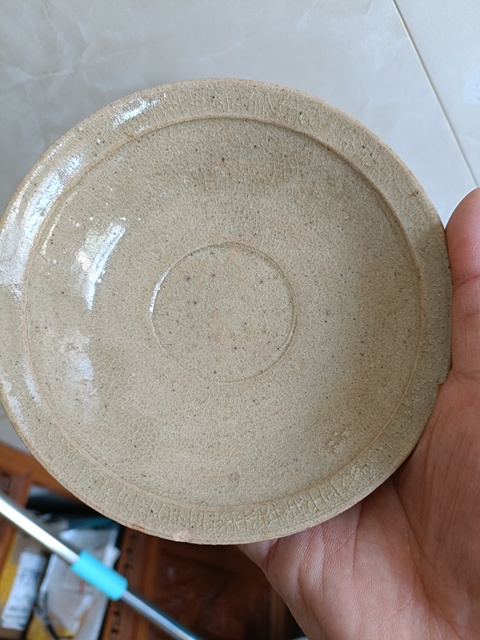 古玩陶瓷青白釉折沿斗笠盞真品鑒賞圖
