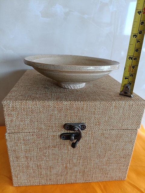 古玩陶瓷青白釉折沿斗笠盞真品鑒賞圖