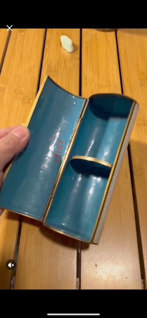 古玩雜項景泰藍(lán)眼睛盒真品鑒賞圖