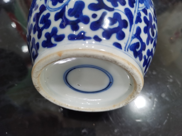 古玩陶瓷清光緒 青花鳳穿花膽瓶真品鑒賞圖