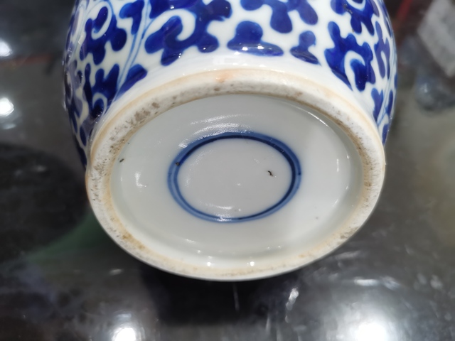 古玩陶瓷清光緒 青花鳳穿花膽瓶真品鑒賞圖
