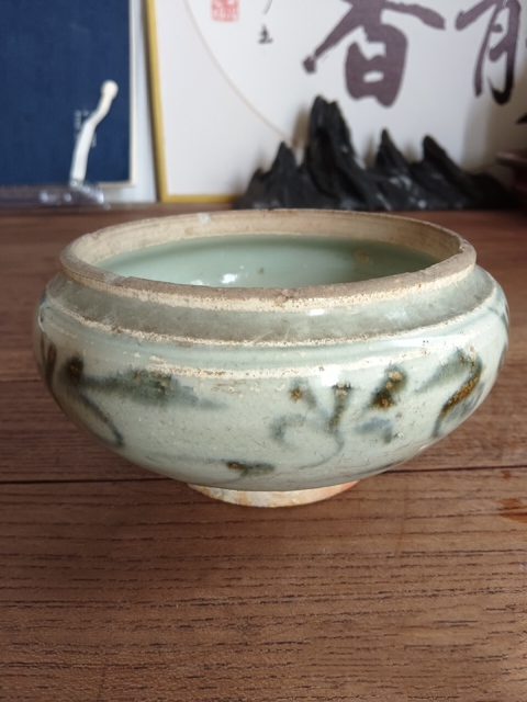 古玩陶瓷晚明青花罐真品鑒賞圖