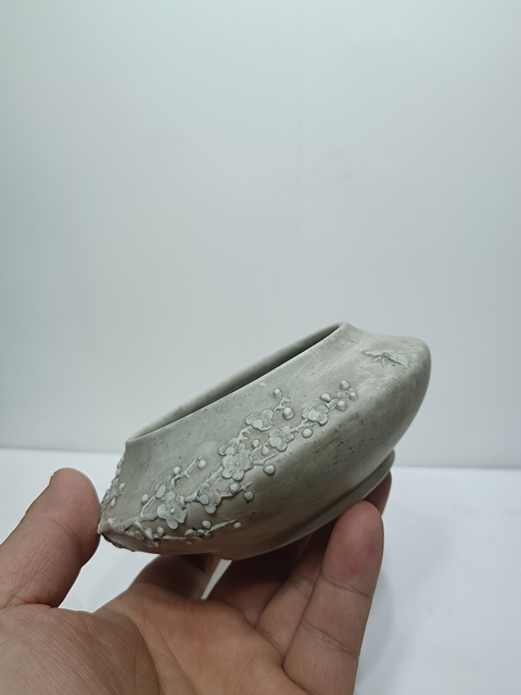 古玩陶瓷反瓷堆梅花水洗真品鑒賞圖
