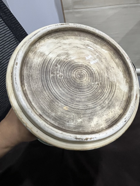 古玩陶瓷青釉花卉紋花觚真品鑒賞圖