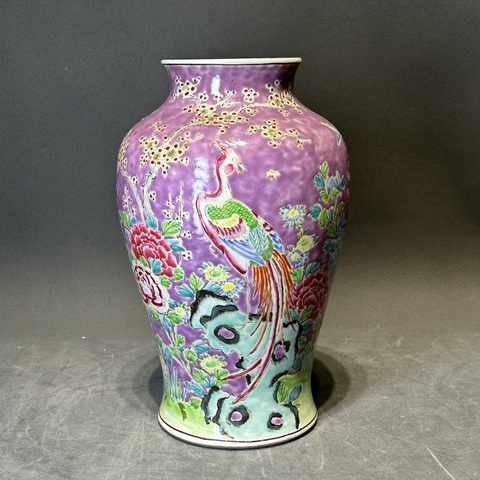 古玩陶瓷粉彩瓶真品鑒賞圖