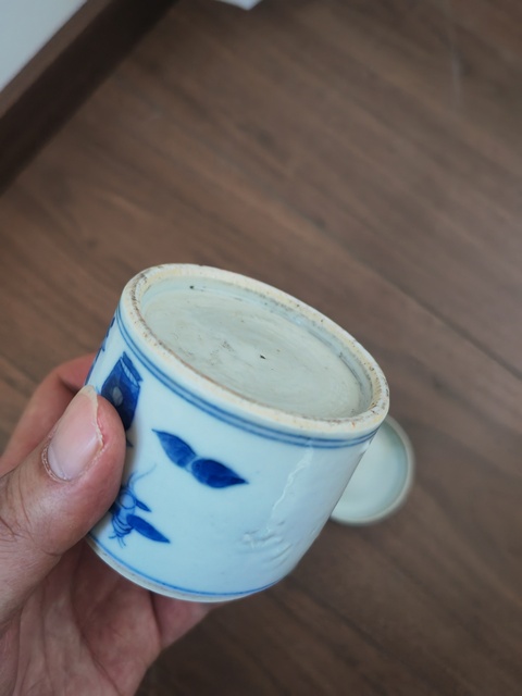 古玩陶瓷青花博古圖蓋缸真品鑒賞圖