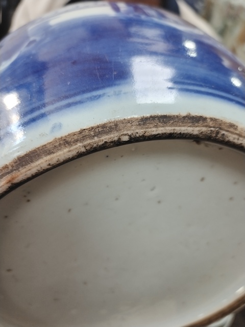 古玩陶瓷三星高照圖青花罐真品鑒賞圖