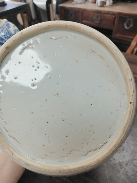 古玩陶瓷青花團鳳紋罐，平臺不允許估價真品鑒賞圖