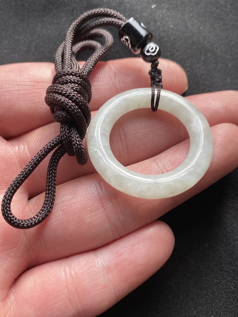 古玩玉器（一口價）清代天然翡翠雕“素紋環”1拍賣，當前價格200元